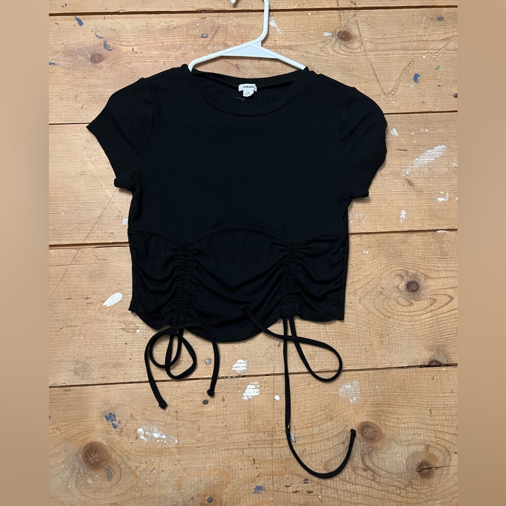 Garage, black t shirt